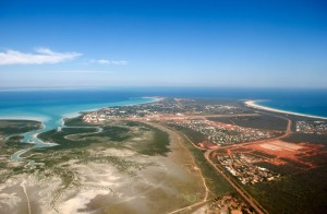 Aerial shot of Broome