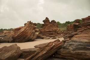 Ancient rocks Broome Jetty Beach